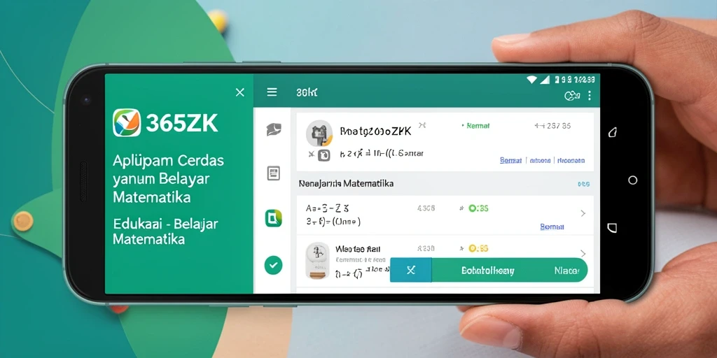 Tampilan antarmuka aplikasi 365ZK untuk belajar matematika
