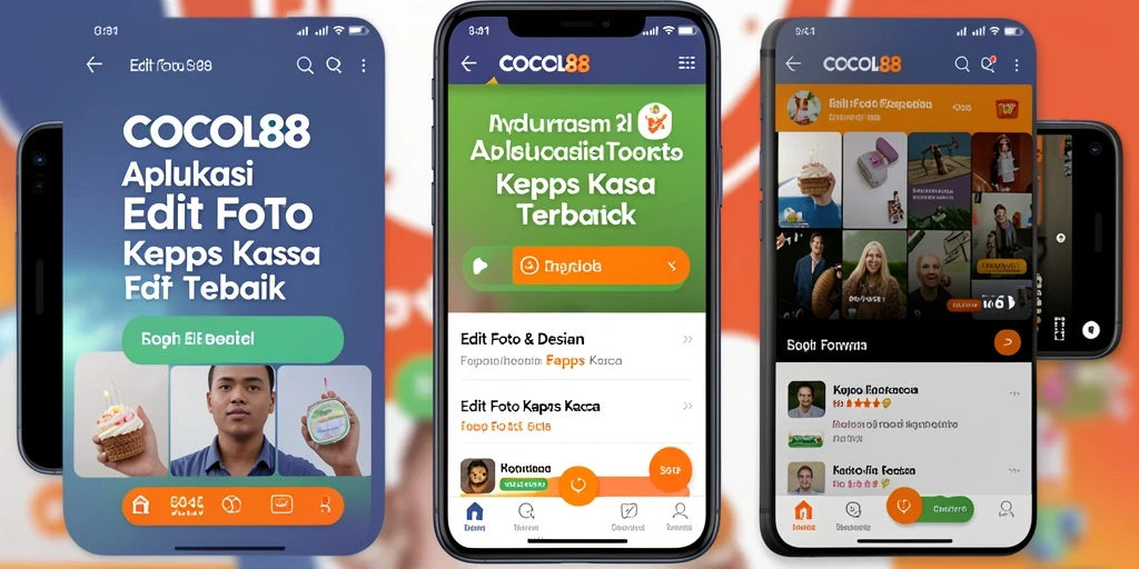 Antarmuka COCOL88 yang menarik dan fungsional untuk Edit Foto Kertas Kaca.