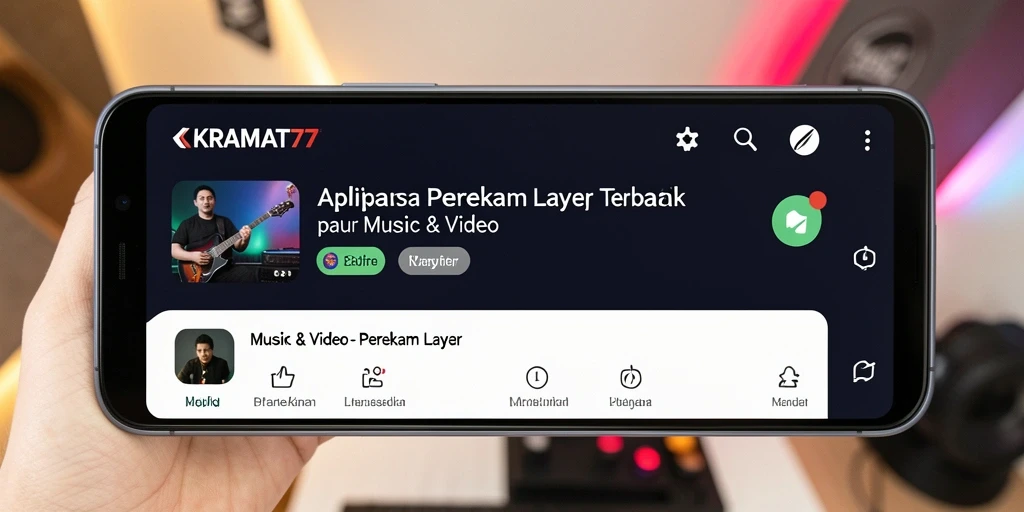 Antarmuka pengguna KRAMAT77 saat melakukan perekaman layar.