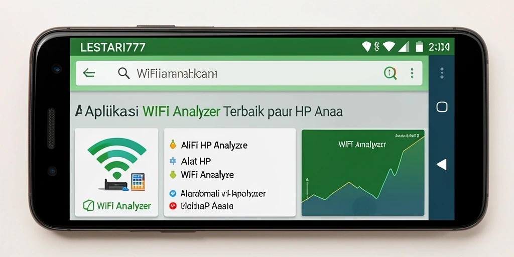Antarmuka LESTARI777 menunjukkan analisis jaringan WiFi secara detail.