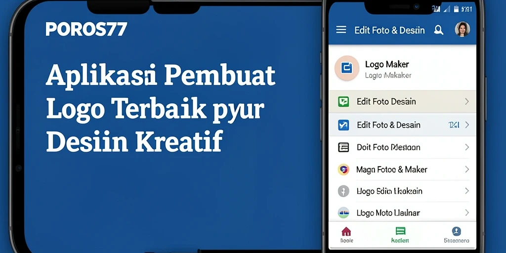 Antarmuka POROS77 yang user-friendly untuk desain logo.