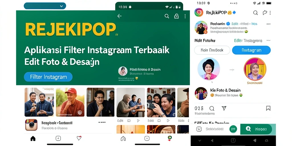 Tampilan antarmuka aplikasi REJEKIPOP dengan berbagai pilihan filter.