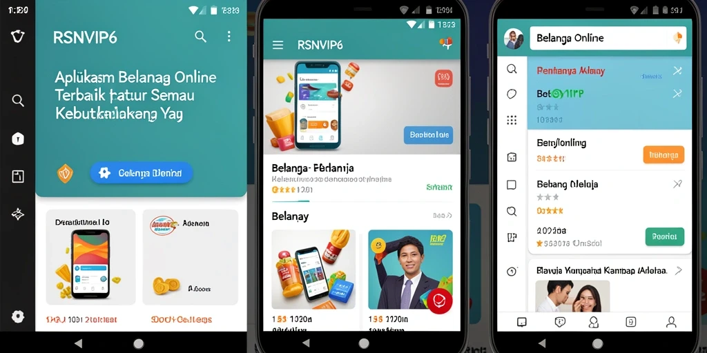 Antarmuka aplikasi Belanja Online RSNVIP6 yang memudahkan pengguna.