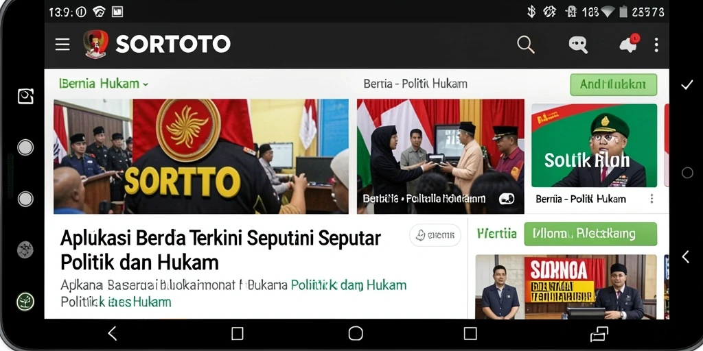 Antarmuka aplikasi SORTOTO yang menarik dan informatif.
